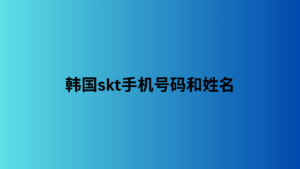  韩国skt手机号码和姓名